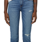 Hudson Jeans Nico Distressed Crop Straight Leg Jeans In Sea Glass Size 32
