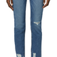Hudson Jeans Nico Distressed Crop Straight Leg Jeans In Sea Glass Size 32