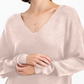Eileen Fisher V-Neck Drop-Shoulder Sweater Pink Size L