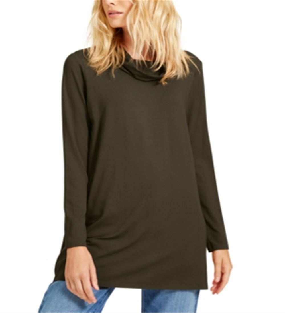 Eileen Fisher Women's Cowl Neck Knit Tunic Green Size Medium