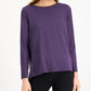 Eileen Fisher Women's Tencel Crewneck Knit Top Purple Size Large
