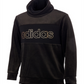 adidas Big Girl's Velour Funnel Neck Sweatshirt Black