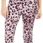 Calvin Klein Women's Leopard Print High Waist Leggings Red Size Large