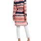 H Halston Women's Printed Trench Coat Pink Size X-Large