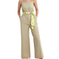 H Halston Women's Ruched Jumpsuit Brown Size X-Small