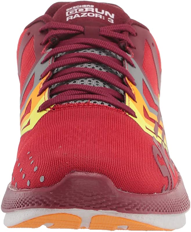 Skechers Women's Go Run Razor 3 Running Shoe Red/Orange 5 Us Men 6.5 Us Women Red Size 5 Us Men's/6.5 Us Women's