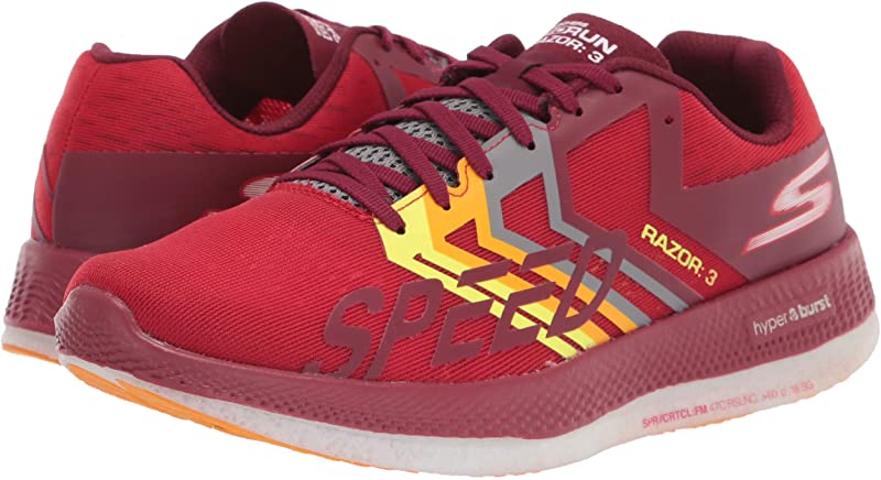 Skechers Women's Go Run Razor 3 Running Shoe Red/Orange 5 Us Men 6.5 Us Women Red Size 5 Us Men's/6.5 Us Women's