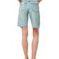Joe's Jeans Women's The '90S Raw Hem High Waist Denim Bermuda Shorts Blue Size 24