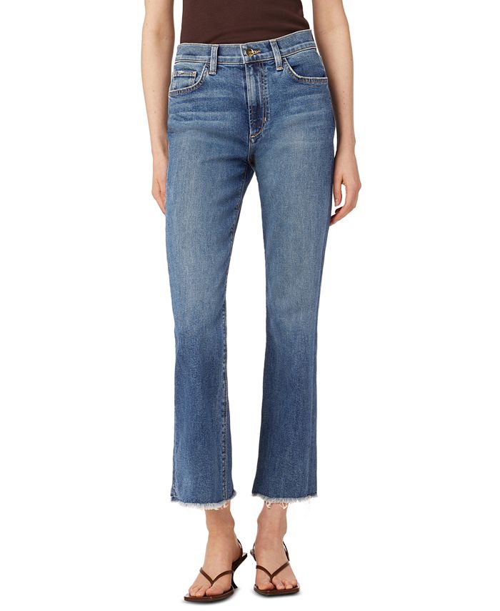 Joe's Jeans Women's The Callie Crop Raw Hem Jeans Blue Size 24