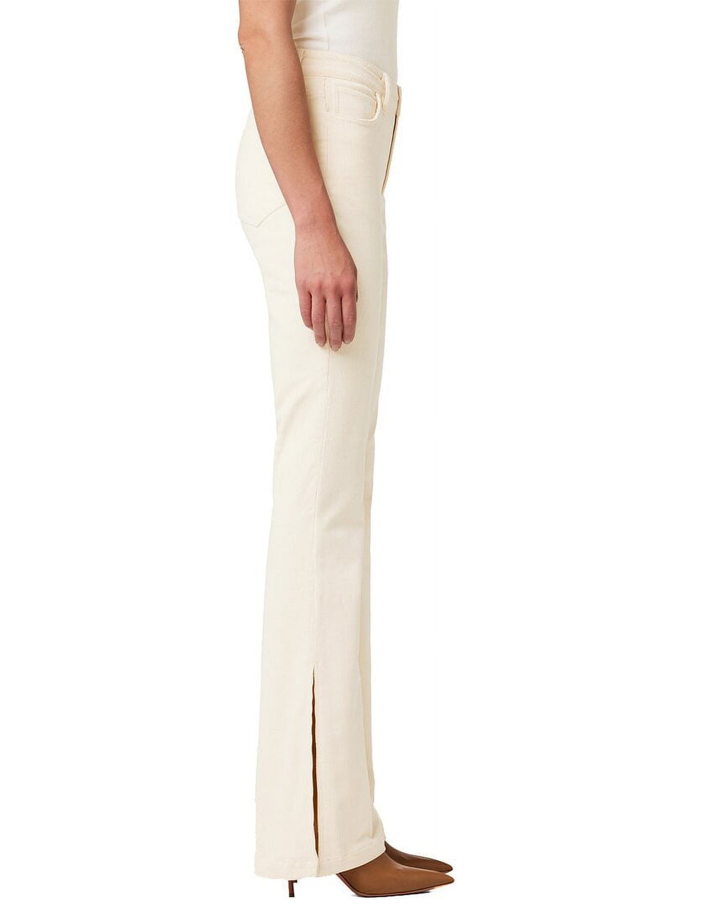 Joe's Jeans The Frankie Mid Rise Corduroy Bootcut Jeans in Double Cream Beige