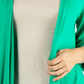 24Seven Comfort Apparel Women's Open Front Elbow Length Sleeve Cardigan Green Size Medium