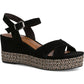 Tamaris Nadea Platform Wedge Sandal in Black Size 36