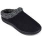Haggar Mens Faux Suede Slip On Loafer Slippers Black Size L