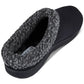 Haggar Mens Faux Suede Slip On Loafer Slippers Black Size L