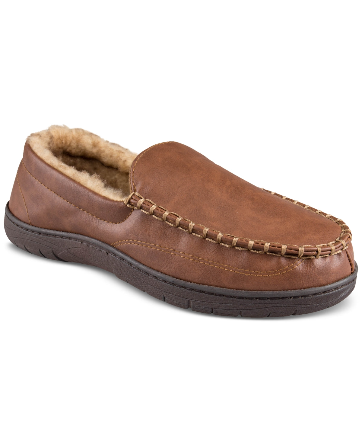 Haggar Men's Fleece Lined Venetian Sippers Brown Size XX-Large