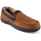 Haggar Men's Microsuede Fleece Lined Venetian Slippers Brown Size XX-Large