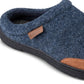 Haggar Men's Microsuede Trim Bumper Felt Clogs Blue Size Medium