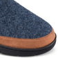 Haggar Men's Microsuede Trim Bumper Felt Clogs Blue Size Medium