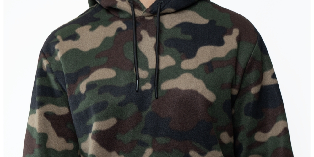 Lazer Men's Polar Fleece Pullover Hooded Sweatshirt Green Size Large