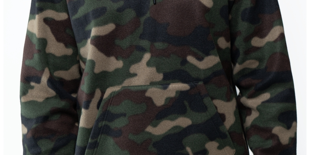 Lazer Men's Polar Fleece Pullover Hooded Sweatshirt Green Size Large