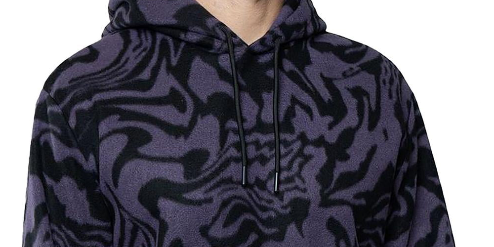 Lazer Men's Polar Fleece Pullover Hoodie Purple