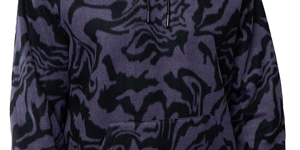 Lazer Men's Polar Fleece Pullover Hoodie Purple