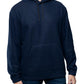 Lazer Men's Polar Fleece Pullover Hooded Sweatshirt Blue Size Small