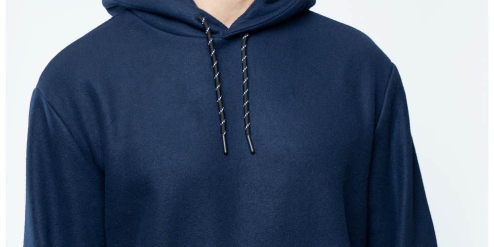 Lazer Men's Polar Fleece Pullover Hooded Sweatshirt Blue Size Small