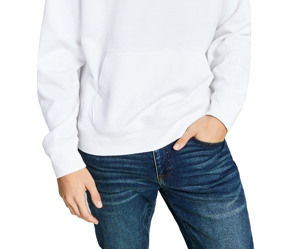 And Now This Men's Fleece Pullover Hoodie White Size Small