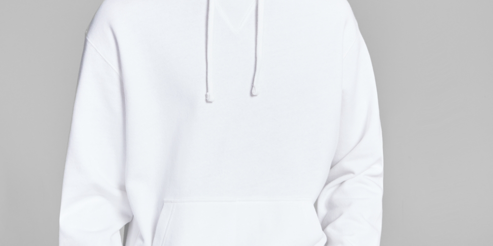 And Now This Men's Fleece Hoodie with Kangaroo Pockets White Size Medium