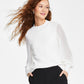 cece-womens-clip-dot-sleeve-sweater-white-size-medium