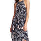 1.STATE Women's Front Tie Halter Cocktail Dress Blue