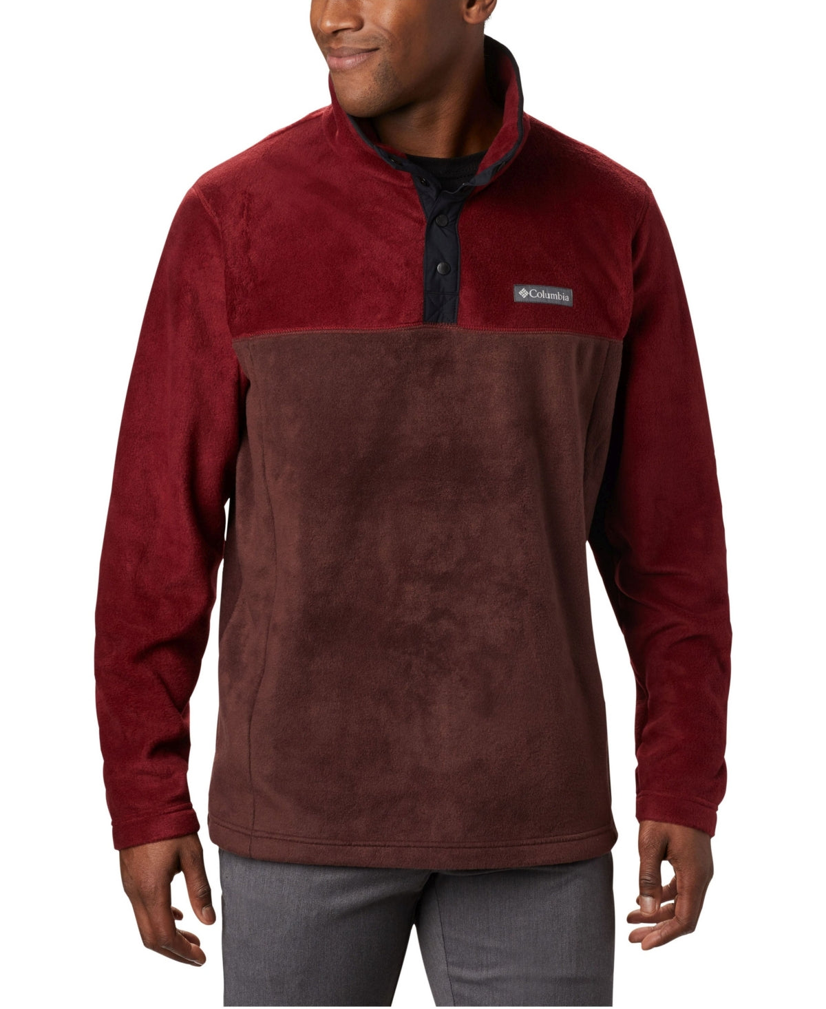 Columbia Men's Steens Mountain Half Snap Fleece Brown Size Medium