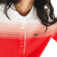 Lacoste Women's Ombre Cotton Polo Shirt Red Size 34