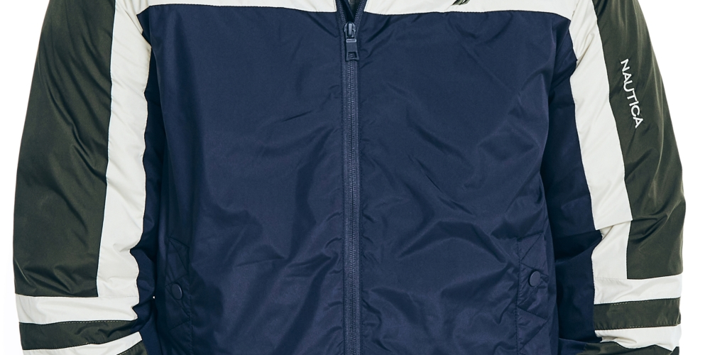 Nautica Men's Sustainably Crafted Tempasphere Colorblocked Jacket Blue Size XX-Large