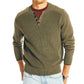 Nautica Men's Sustainably Crafted Textured Henley Sweater Green Size X-Small
