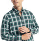 Nautica Men's Wrinkle-Resistant Wear To Work Holiday Shirts Green Size Medium