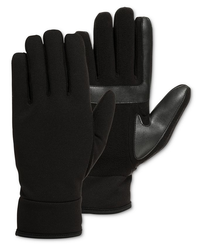 Isotoner Signature Men's Tech Stretch Gloves Black Size Large