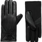 Isotoner Signature Unisex Sleekheat Stretch Leather Touchscreen Gloves Black Size Regular