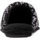 Isotoner Men's Wallace Fair Isle Clog Slippers Black