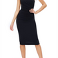 Dress the Population Martine Stretch Crepe One-Shoulder Dress in Black Size X-Large