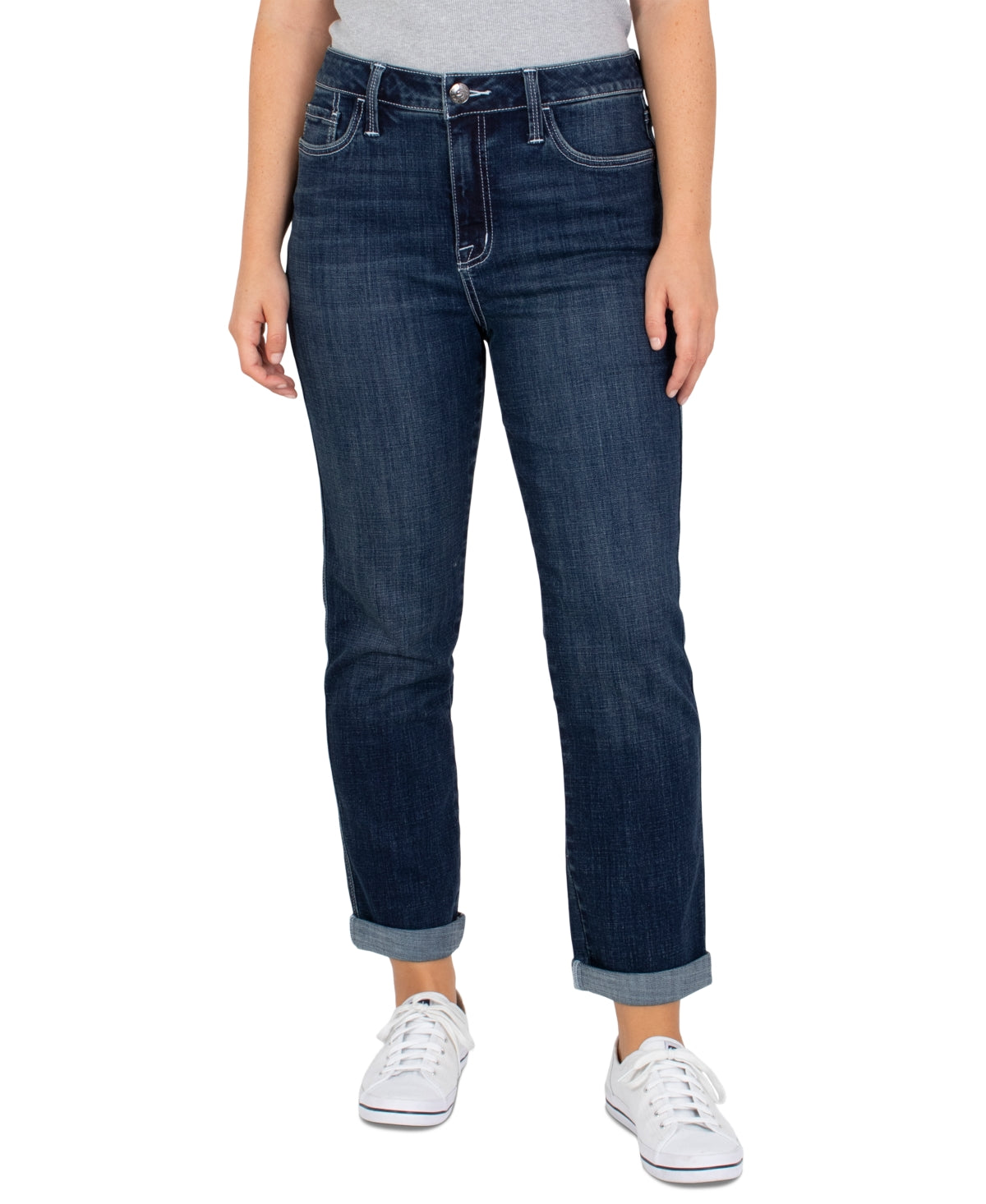 Seven7 Women's Cotton Starlette Boyfriend Jeans Blue Size 10