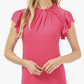 CeCe Women's Flutter Sleeve Ruffle Dress Pink Size Medium