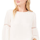 Vince Camuto Women's Lace Detail Crepe Blouse Brown Size X-Small