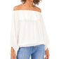 Vince Camuto Women's Off The Shoulder Stripe Top White Size X-Small