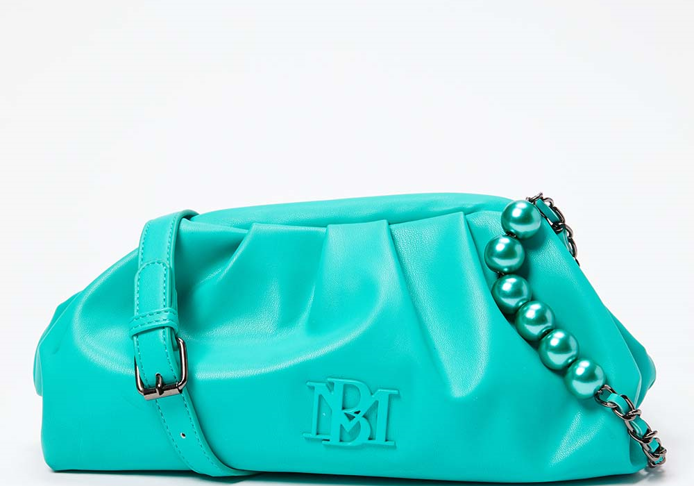 Badgley Mischka Green Beaded Crossbody Bag