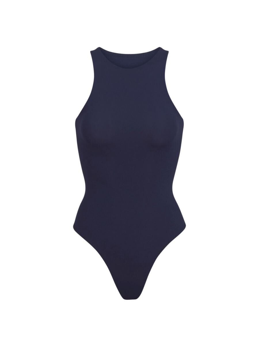 Skims Onyx High Neck Bodysuit, Medium