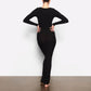 Skims Women's Onyx Soft Lounge Long Sleeve Dress Size Small