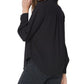 NYDJ Women's Ruffle Neck Blouse Black Size X-Small