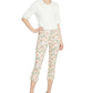 NYDJ Women's Chloe Side Slit Capri Jeans White Size 2